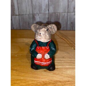 Vintage Handmade Paper Mache Mouse Girl Christmas Hanging Ornament Philippines